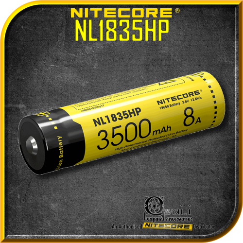 NITECORE NL1835HP High Performance 3500mAh Protected Rechargeable Li-ion Battery