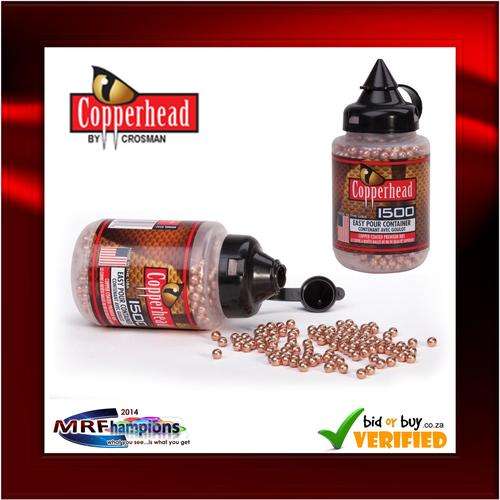 Copperhead 1500 Copper-Coated Premium BBS with easy Pour Container - For Airgun