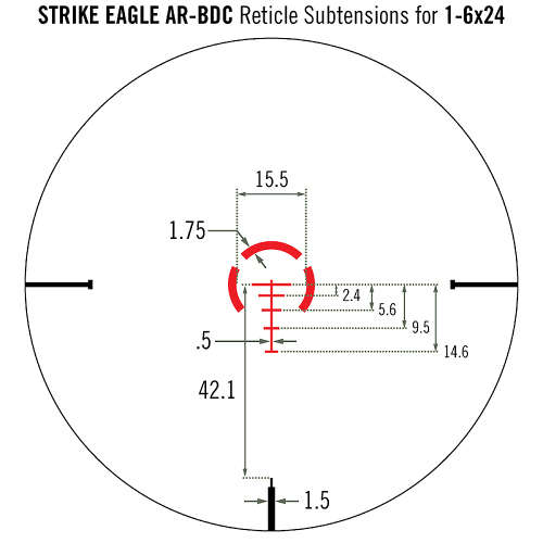 VORTEX STRIKE EAGLE 1-6 X 24 BDC (MOA)