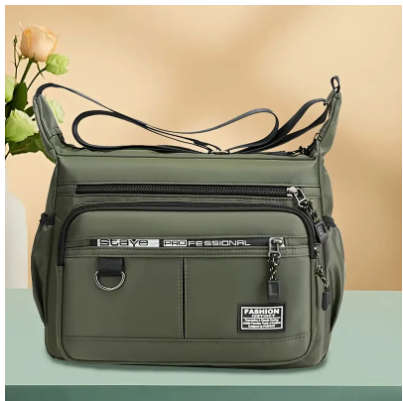 oxford cloth bag with polyester lining for office business travel and university (Green)