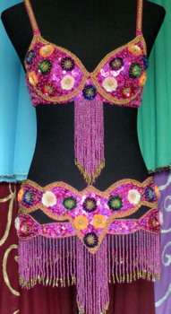 Belly Dance Bra and Belt Set