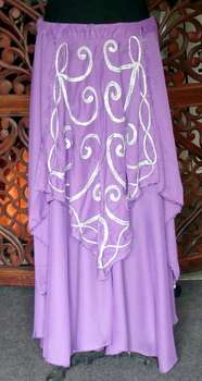 "Stunning!" Belly Dance Mermaid Skirt with Overlay