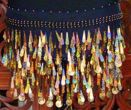 BELLY DANCE BLACK & GOLD AB SHIMMY BELT