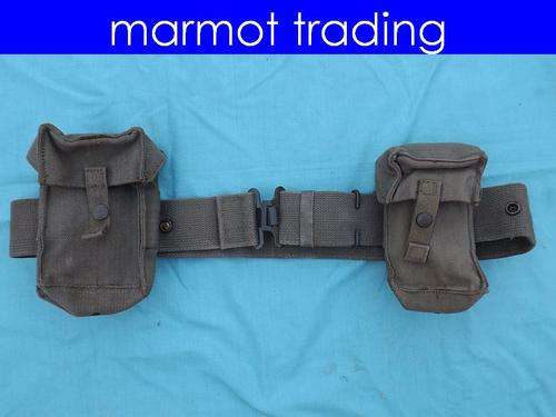 SA ARMY CANVAS WEBBELT -- 110cm --  Plus 2 Mag Pouches       <<< PayPal Welcome >>>