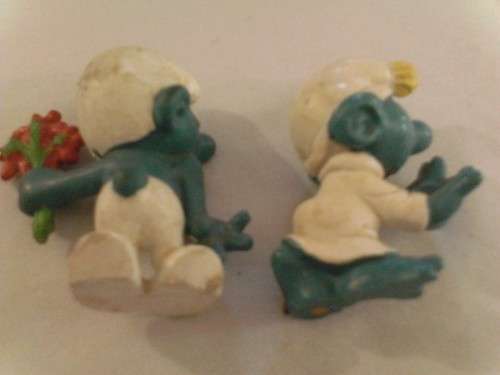 VERY COLLECTABLE 2 x SMURFS FROM W.GERMANY (PEYO), VALUE!!!