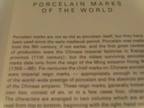 SCARCE (PORCELAIN MARKS OF THE WORLD) BOOK, GREAT EDITION, NOT TO BE MISSED!!!!