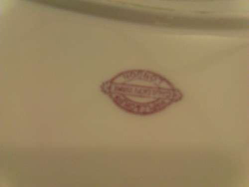 VERY SCARCE HALF MOON PORCELAIN PLATES BY MAPLE & Co LIMO (CAULDON WARE LONDON) WOW!!!!