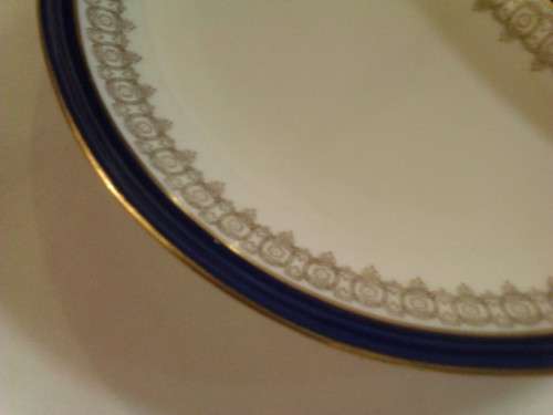 VERY SCARCE HALF MOON PORCELAIN PLATES BY MAPLE & Co LIMO (CAULDON WARE LONDON) WOW!!!!