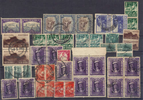 SOUTH AFRICA UNION, UNCHECKED ON STOCKCARD, UMM, MM & USED, NICE LOT-VALUE!!!, SELL AS PER SCAN.