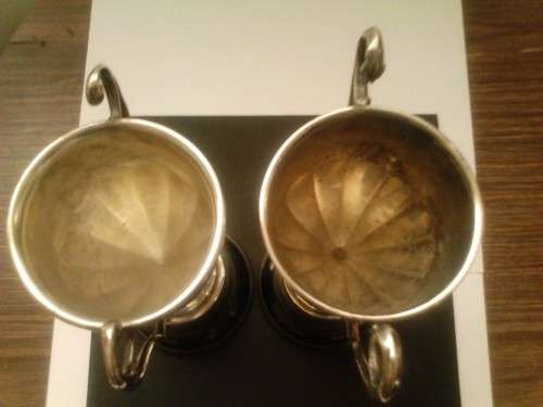 BEAUTIFUL 2 x UNUSED SILVER PLATED TROPHIES, WITH GOOD VALUE, SEE BELOW.