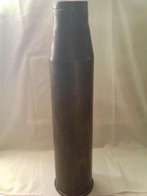 84mm empty shell (know as 20 pounder) used in Heavy tanks- 1948 to 1970s, see below for more info.