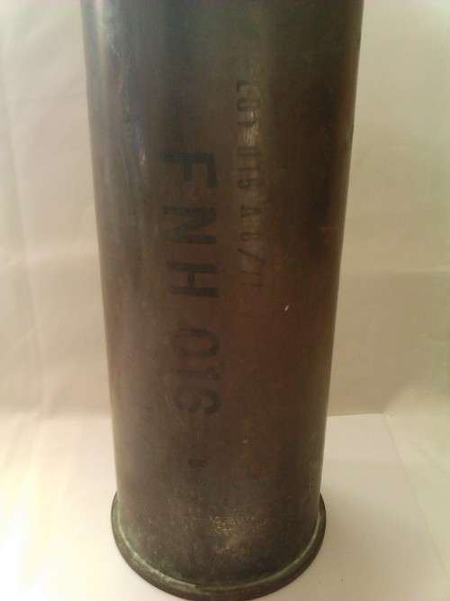 84mm empty shell (know as 20 pounder) used in Heavy tanks- 1948 to 1970s, see below for more info.