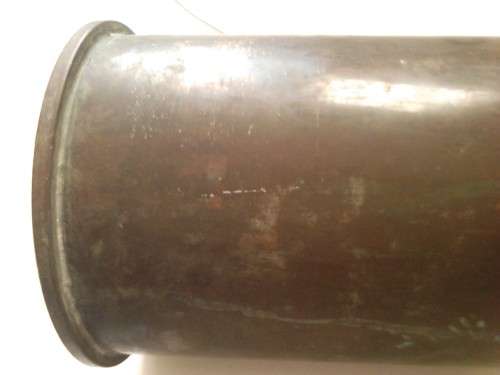 84mm empty shell (know as 20 pounder) used in Heavy tanks- 1948 to 1970s, see below for more info.