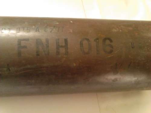 84mm empty shell (know as 20 pounder) used in Heavy tanks- 1948 to 1970s, see below for more info.