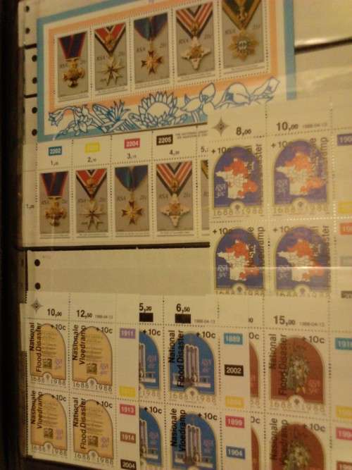 7 BLACK DOUBLE SIDE PAGE LIGHTHOUSE STOCK ALBUM-CONTAINING SA CONTROLS, GOOD VALUE- SEE BELOW.