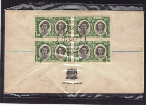 SOUTHERN RHODESIA 1947 -FIRST DAY OF ISSUE, (SALISBURY) NICE ITEM TO COLLECT, SEE BELOW.