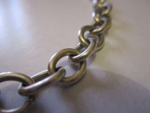 BEAUTIFUL 41cm -HEAVY 925. SILVER CHOKER CHAIN IN VERY GOOD COND.-WEIGH 35.2g, WIDTH 8mm, SEE BELOW.