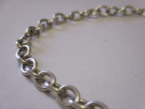 BEAUTIFUL 41cm -HEAVY 925. SILVER CHOKER CHAIN IN VERY GOOD COND.-WEIGH 35.2g, WIDTH 8mm, SEE BELOW.