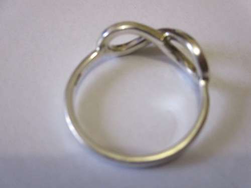 STUNNING 925. STERLING SILVER INFINITE RING- WIDTH ON TOP 8mm, SIZE P  -SEE BELOW