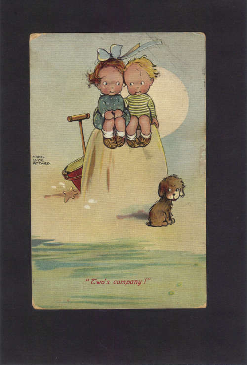 VERY SCARCE 1914 (TWO'S COMPANY! - SEA POINT) POST-CARD, GOOD VALUE ITEM FOR COLLECTOR, SEE BELOW.