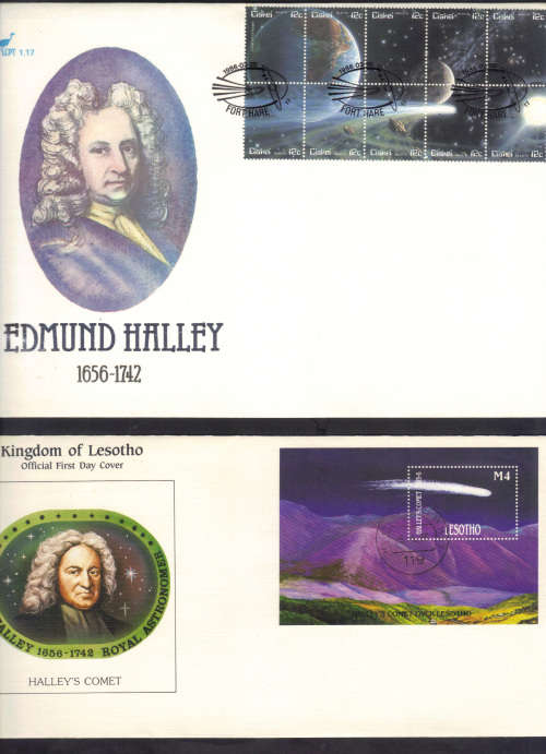 2 x UNADDRESSED HALLEYS COMET F.D.C.s OF CISKEI & LESOTHO- GOOD VALUE ITEMS.