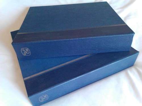 2 x  KABE, PRE-PRINTED GERMANY ALBUMS (BUNDESREPUBLIK) FROM 1973 TO 1993, WITH STAMPS - READ BELOW.