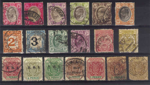 TRANSVAAL 1885-1907,  NICE USED LOT, GOOD COLLECTION STAMPS -SEE BELOW.
