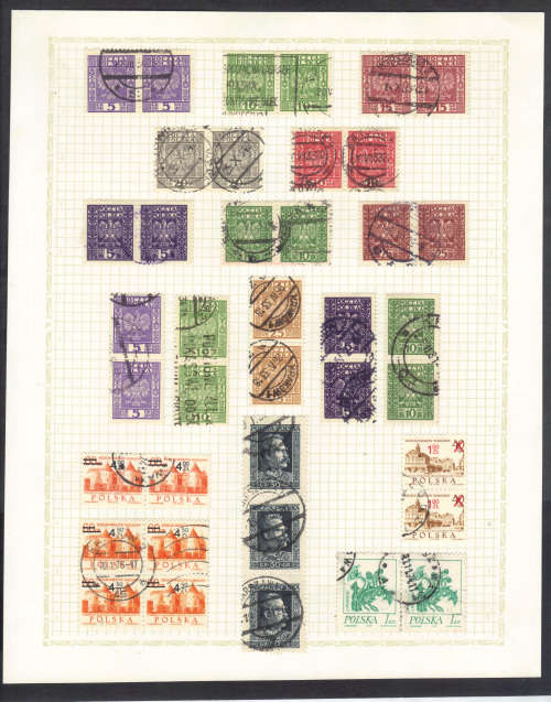 EARLY POLAND - MOUNTED USED ON PAGE - NICE LOT, SEE BELOW.
