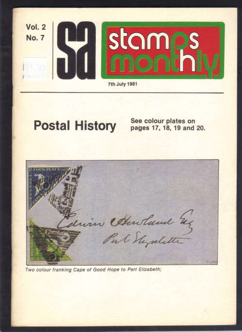 SA STAMPS MONTHLY (1981 VOL.2 - NO.7) GOOD CONDITION - READ BELOW.