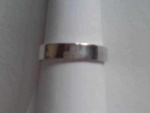 QUALITY -  SOLID 925. STERLING SILVER 4mm FLAT BAND - SIZE R - 2 x AVAILABLE - PLEASE READ BELOW