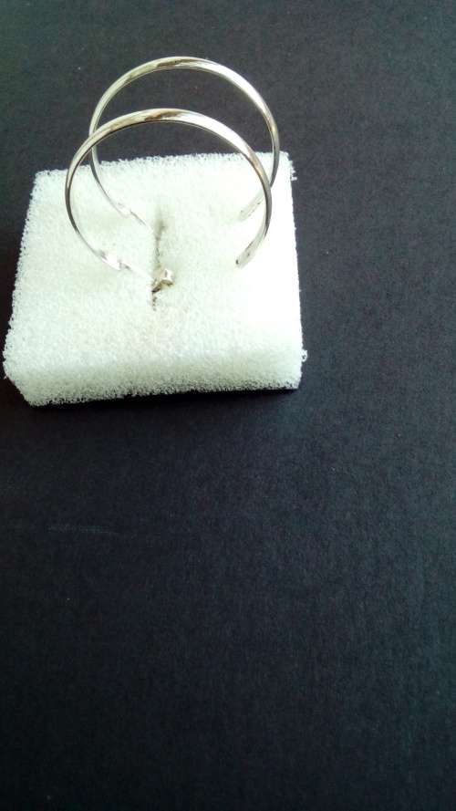 SOLID 925. STERLING SILVER HOOP EARRINGS - 3mm WIDTH and 30mm DIAMETER - READ BELOW.