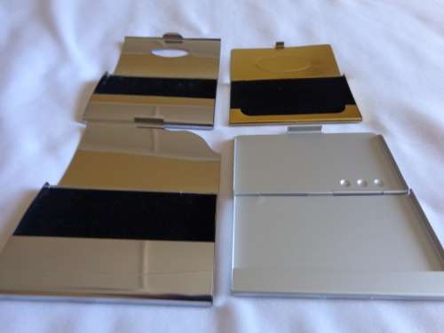 FOR X-MIS (12 x BEAUTIFUL MODERN SLIMLINE BUSINESS CARD HOLDERS) - ONE BID TAKES ALL - READ BELOW