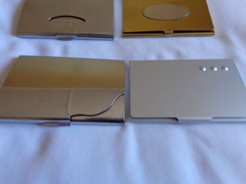 FOR X-MIS (12 x BEAUTIFUL MODERN SLIMLINE BUSINESS CARD HOLDERS) - ONE BID TAKES ALL - READ BELOW