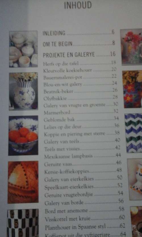 `VERF OP KERAMIEK` MAKLIKE PROJEKTE DEUR NEAL EN HOWARTH  - SEE and READ BELOW FOR INFO