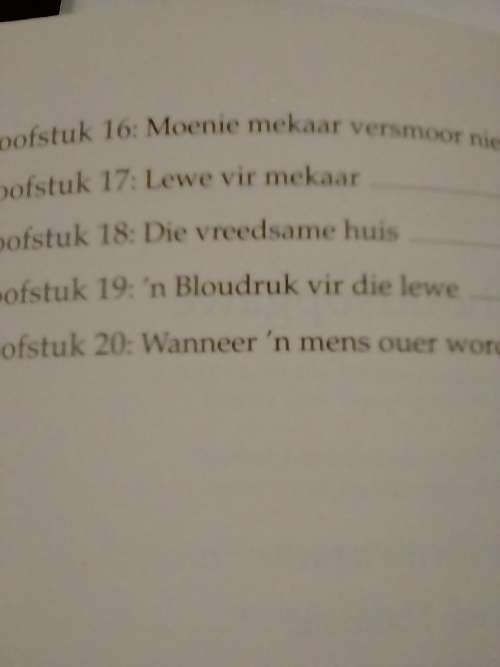 Ons Twee saam,  deur Angue Buchan.