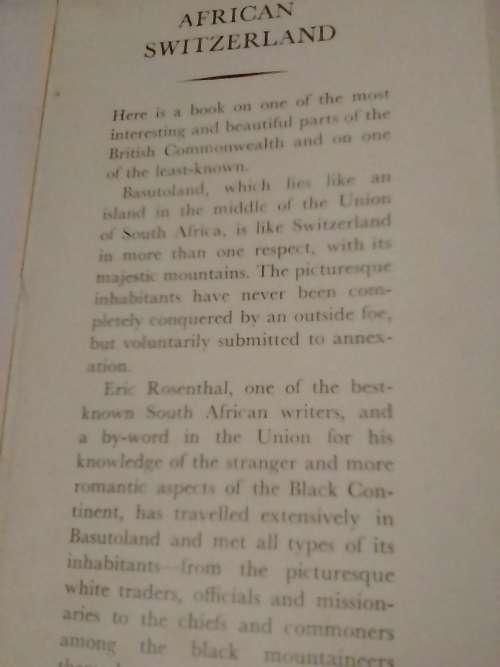 1948 African Switzerland - People of Basutoland by Eric Rosenthal