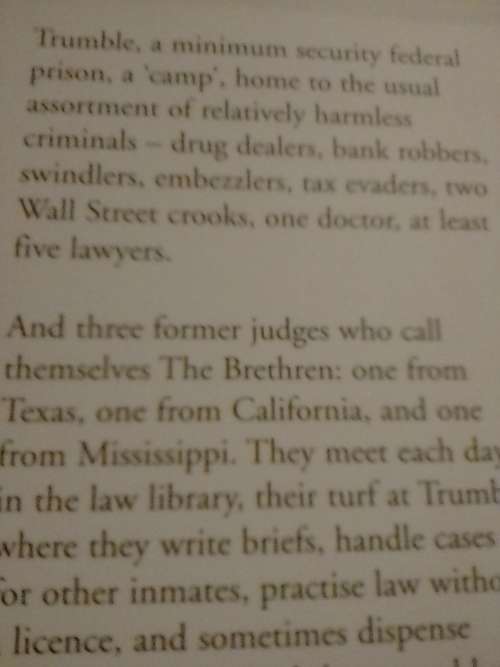 The Brethren, a moving story by John Grisham.