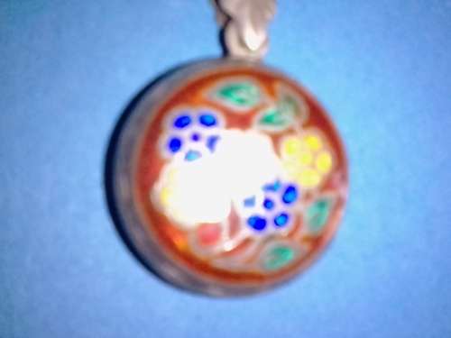 RARE and BEAUTIFUL ANTIQUE SERLING SILVER AND ENAMEL LOCKED - WEIGHT IS 5.5 Grams -PLEASE READ BELOW