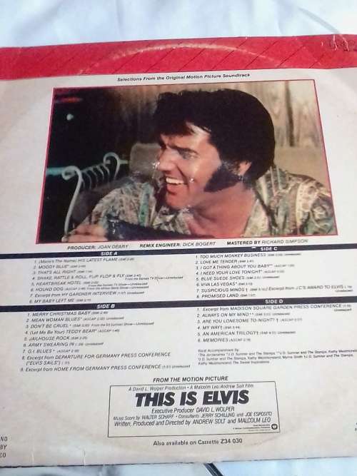 ELVIS PRESLEY DOUBLE ALBUM (THIS IS ELVIS) Vinyl`s in excellent condition - SEE AND READ BELOW.