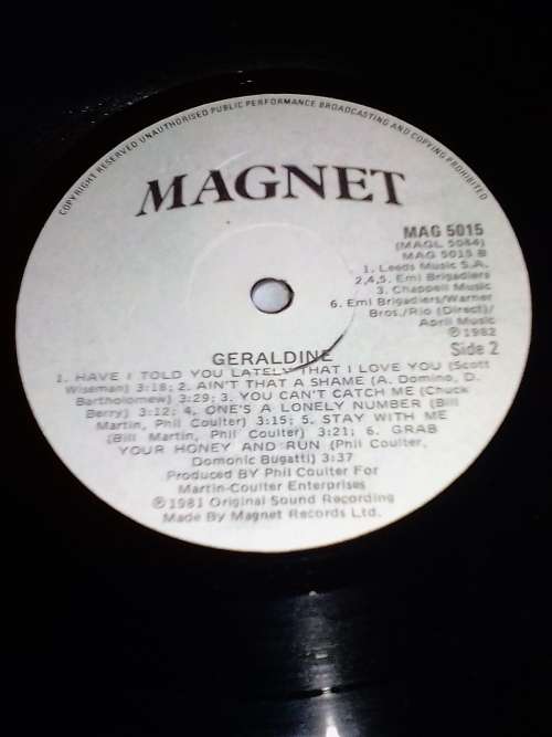 GERALDINE (INCLUDE - HAVE I TOLD YOU LATELY THAT I LOVE..)  LP in very good condition - READ BELOW.
