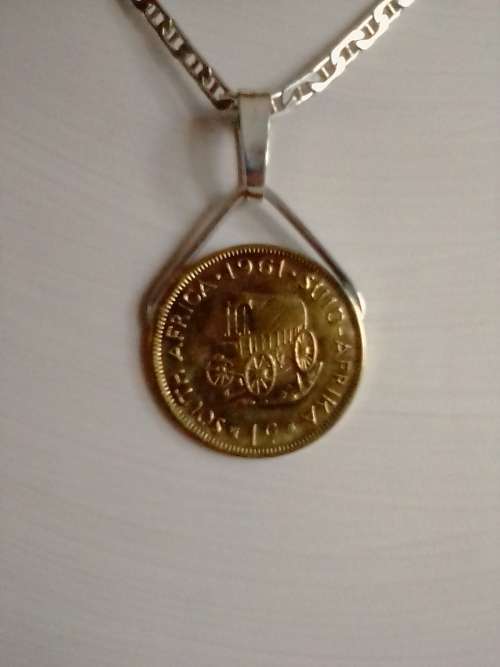 STUNNING STERLING SILVER PENDANT WITH OLD ONE CENT COIN - PLEASE READ  BELOW.