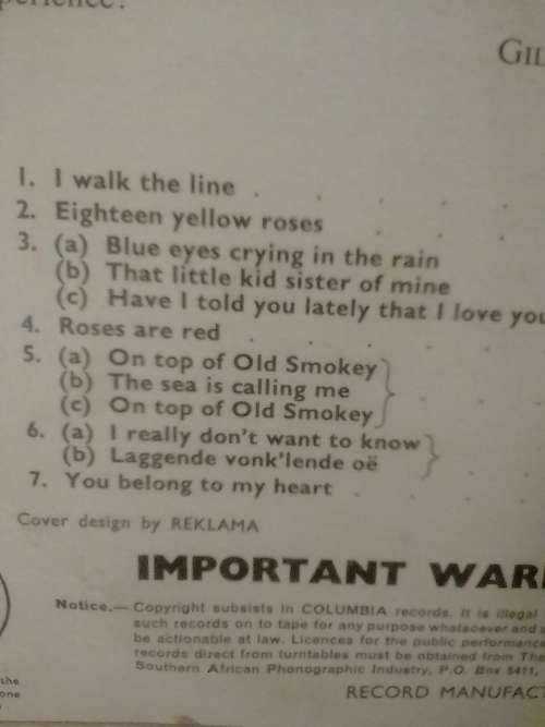 NICO CARSTENS (COUNTRY HOLIDAY) - LP in very good condition - SEE BELOW FOR INFO.