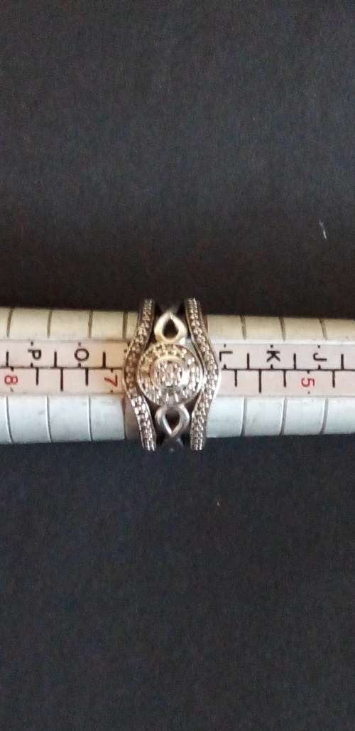 STUNNING STERLING SILVER 3 PIECE DRESS RING SET - SIZE M - PLEASE READ BELOW FOR INFO.