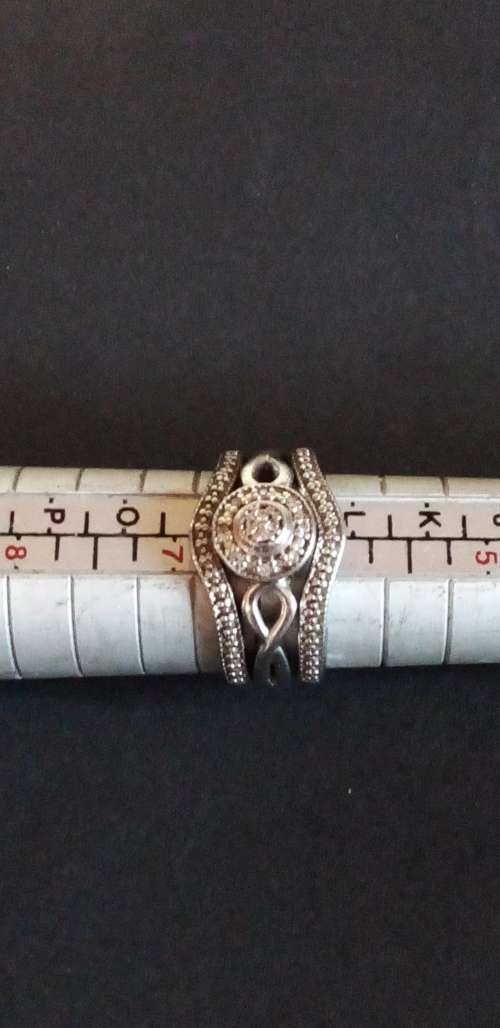 STUNNING STERLING SILVER 3 PIECE DRESS RING SET - SIZE M - PLEASE READ BELOW FOR INFO.