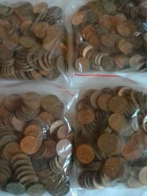 1996 - 2000 , LOT of 1.6 kilogram 1c & 2c coins - (VALUE R4000) - PLEASE SEE BELOW.