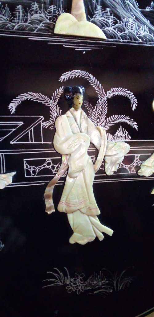 WoW AMAZING VINTAGE CHINESE MOTHER OF PEARL WALL PANEL(VALUE R6000) PLEASE READ BELOW.
