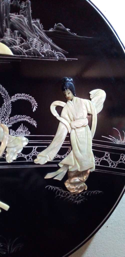 WoW AMAZING VINTAGE CHINESE MOTHER OF PEARL WALL PANEL(VALUE R6000) PLEASE READ BELOW.