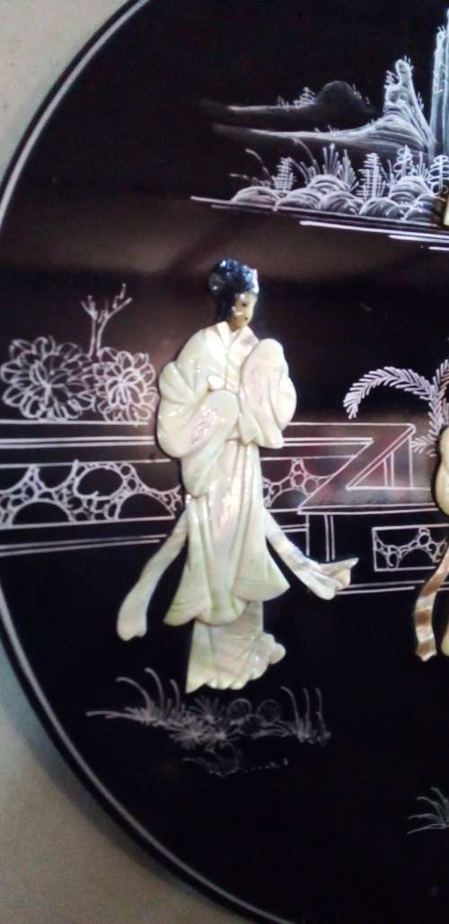 WoW AMAZING VINTAGE CHINESE MOTHER OF PEARL WALL PANEL(VALUE R6000) PLEASE READ BELOW.