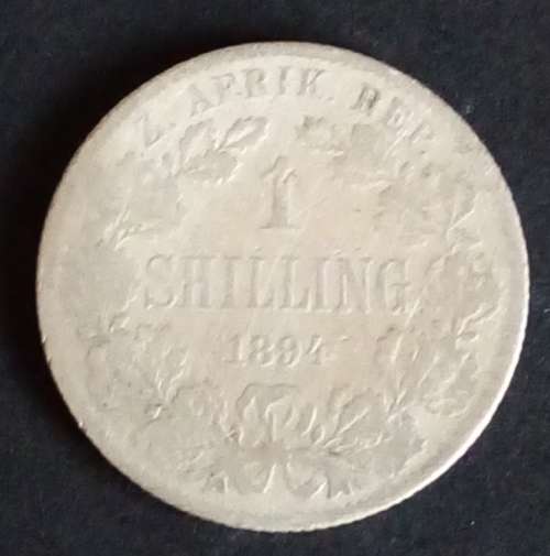 ZAR PAUL KRUGER 1894 SILVER ONE SHILLING - SEE SCANS FOR CONDITION - PLEASE READ BELOW.
