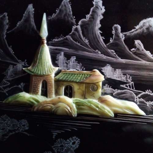 WoW AMAZING VINTAGE CHINESE MOTHER OF PEARL WALL PANEL(VALUE R7500) PLEASE READ BELOW.